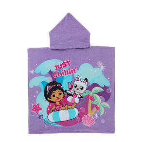 Universal Gabby's Dollhouse Hooded Beach Towel 60cm x 120cm
