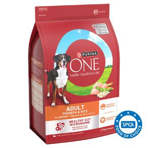 PURINA ONE Adult Chicken & Rice Dry Dog Food 2.5kg