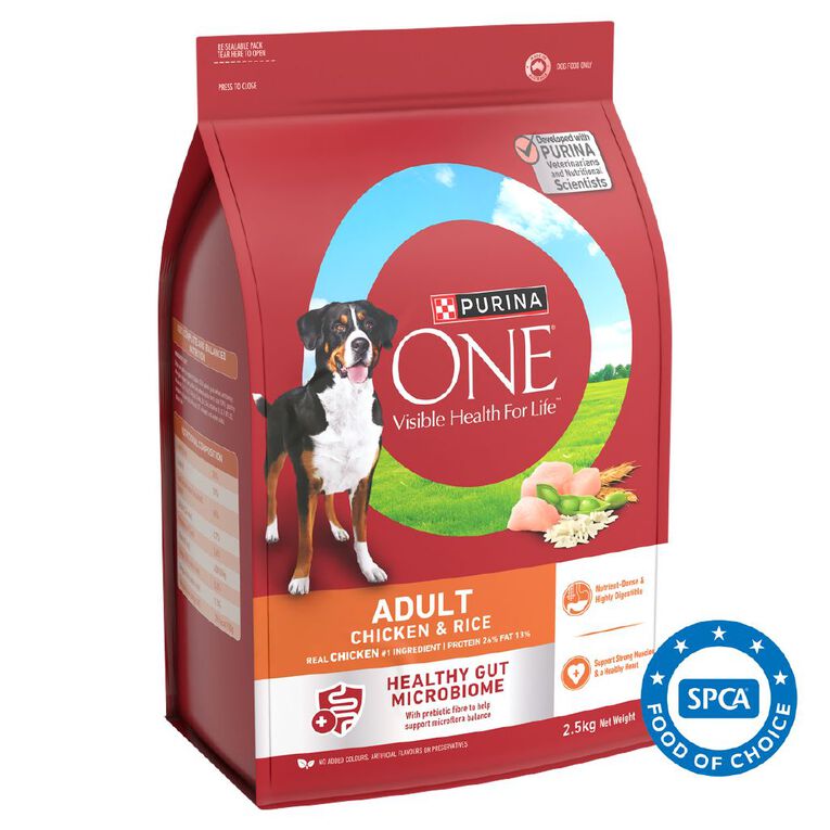 PURINA ONE Adult Chicken & Rice Dry Dog Food 2.5kg, , hi-res