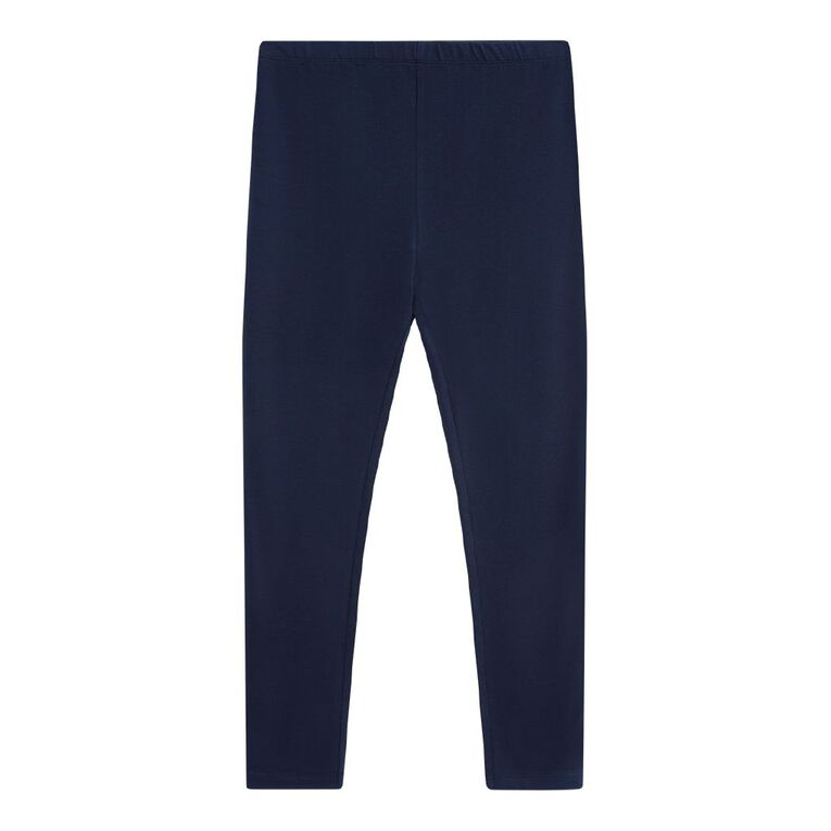 Young Original Plain Full Length Leggings, Blue Dark, hi-res