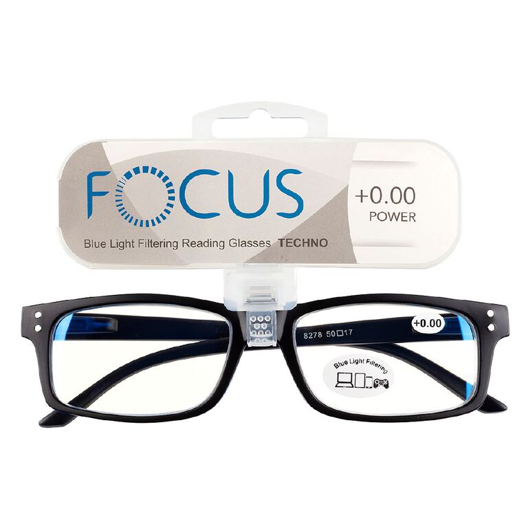 Focus Blue Light Filter Reading Glasses - +0.00, , hi-res