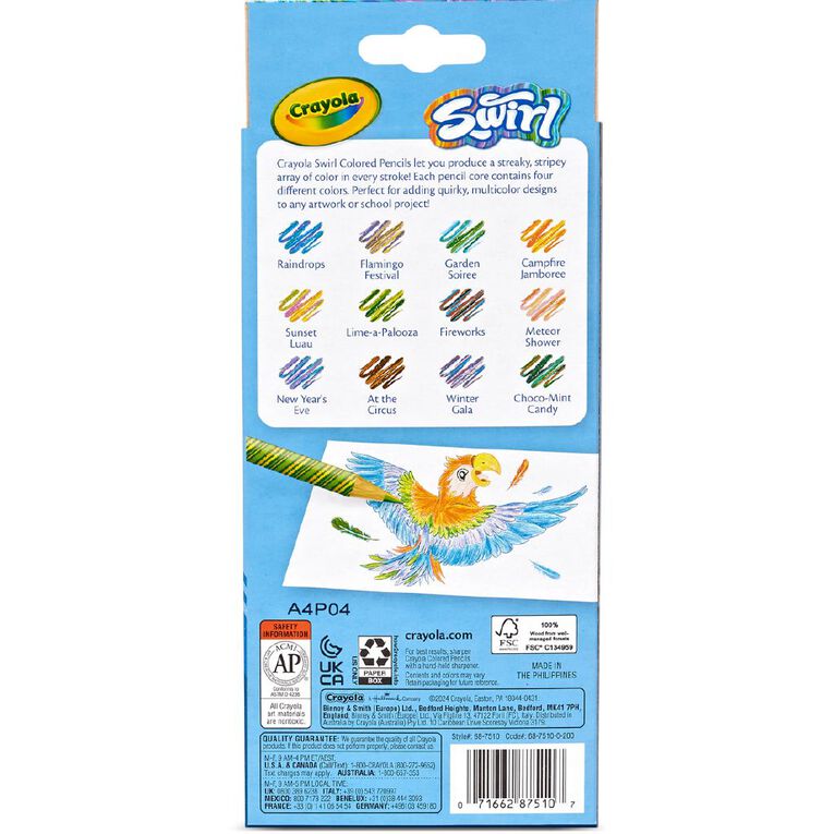 Crayola Swirls Colored Pencils 12 Pack, , hi-res