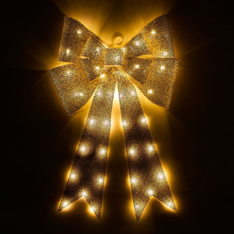 Wonderland Jumbo Bow with 45 LED Assorted 68cm, , hi-res