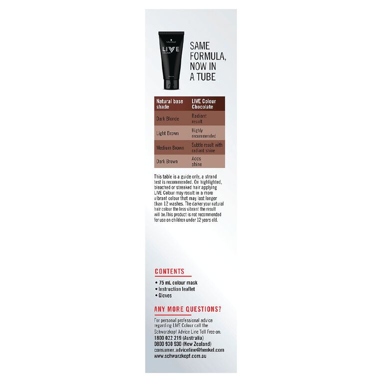 Schwarzkopf Live Colour Hair Colour Chocolate XL, , hi-res