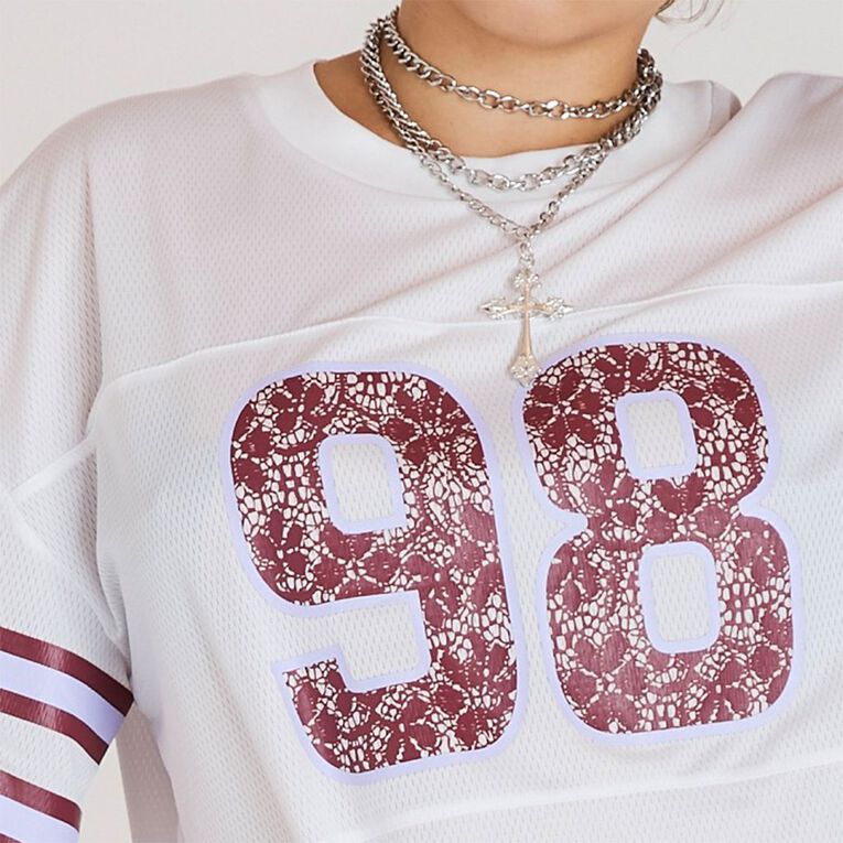BRDRLESS Riley Sport Tee, White, hi-res