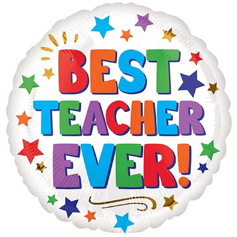 Anagram 45cm Standard Best Teacher Ever Bright, , hi-res