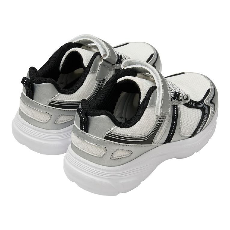 Active Intent Senior Kids' Jay Trainers, White, hi-res