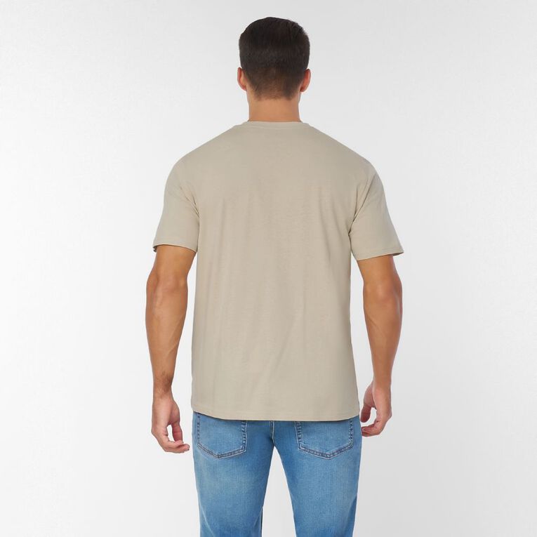 H&H Men's Regular Fit Printed Tee, Brown Light, hi-res
