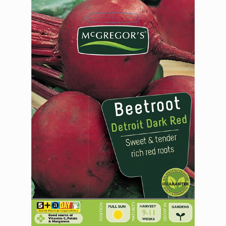 McGregor's Detroit Beetroot Dark Red Vegetable Seeds, , hi-res