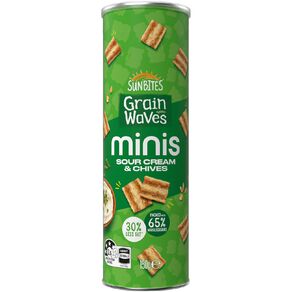Sun Bites Grainwaves Minis Sour Cream & Chives Can 150g