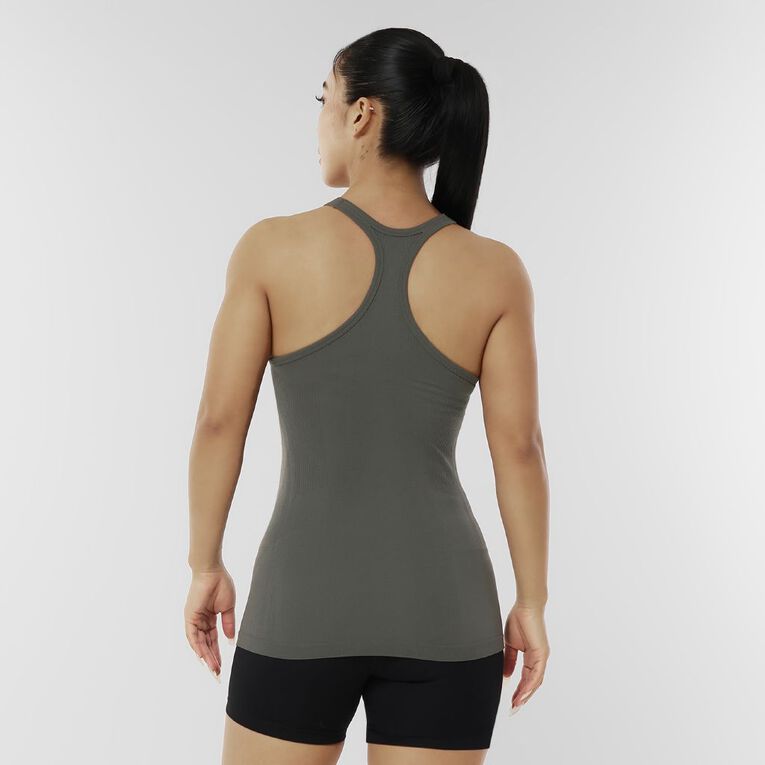 Active Intent Women's Seamless Slim Tank, Grey Dark, hi-res
