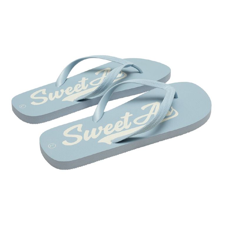 H&H Men's Printed Jandals, Blue Light, hi-res