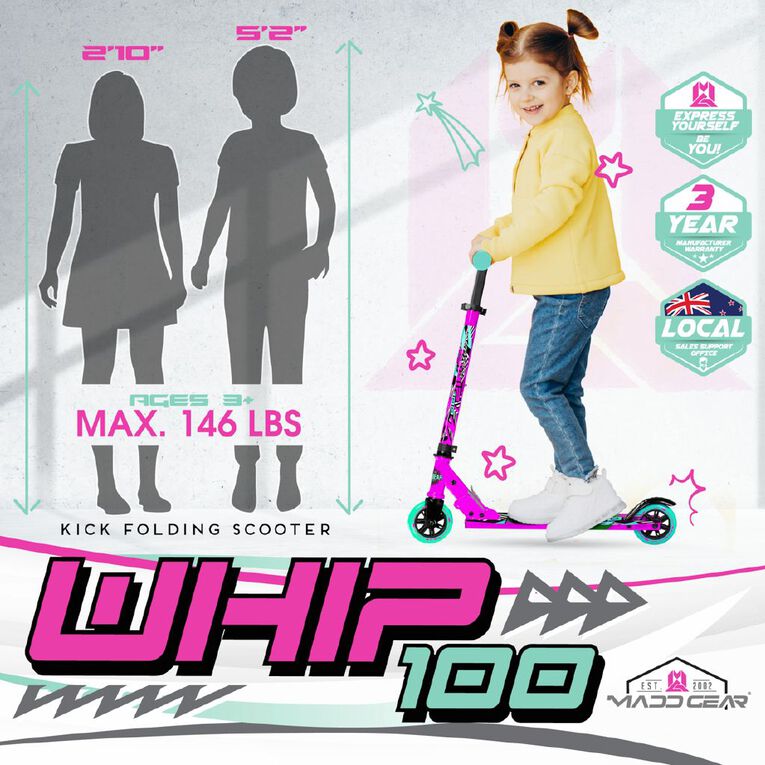 MADD Gear Whip 100 Scooter Teal, , hi-res