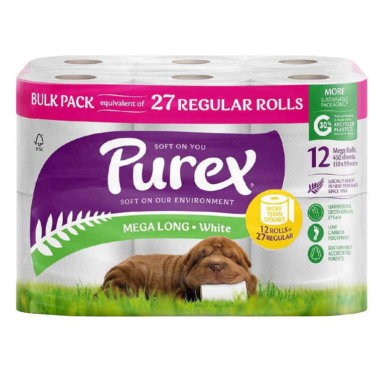Purex Toilet Paper 2 Ply Mega 12s, , hi-res