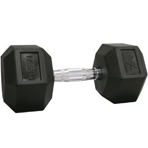 Active Intent Fitness Rubber Hex Dumbbell 17.5Kg
