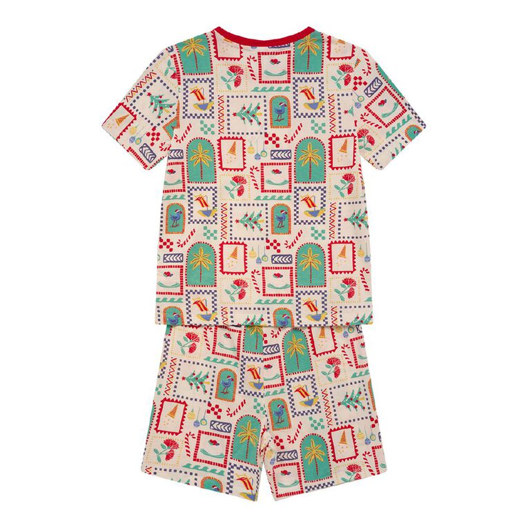H&H Boys' Family Christmas Pyjama Set, Cream, hi-res
