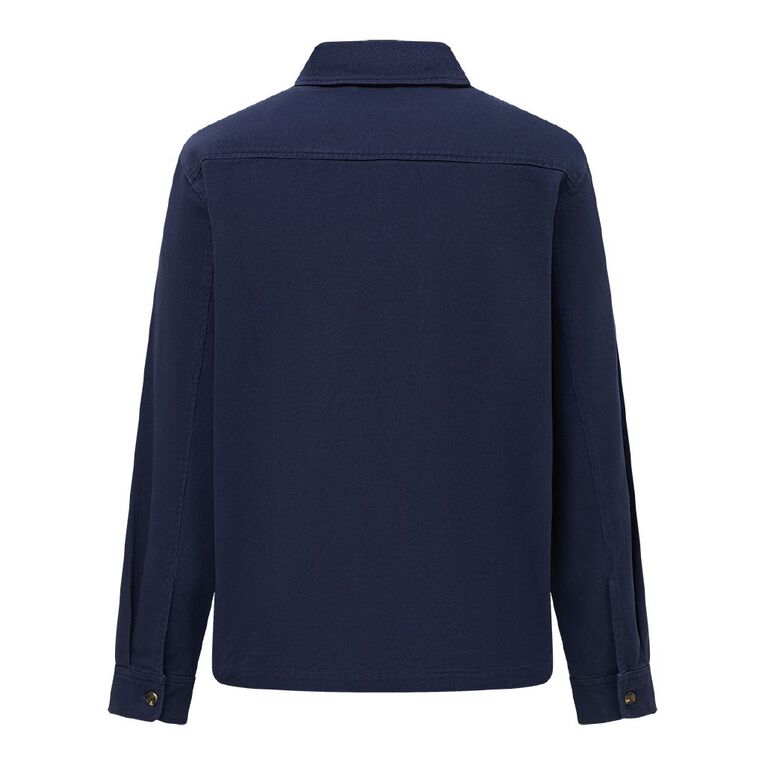 H&H Men's Heavy Twill Shacket, Blue Dark, hi-res