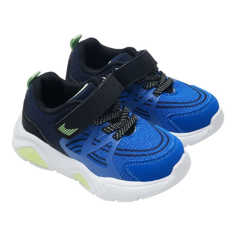 Active Intent Junior Kids' Brite Trainers, Blue, hi-res