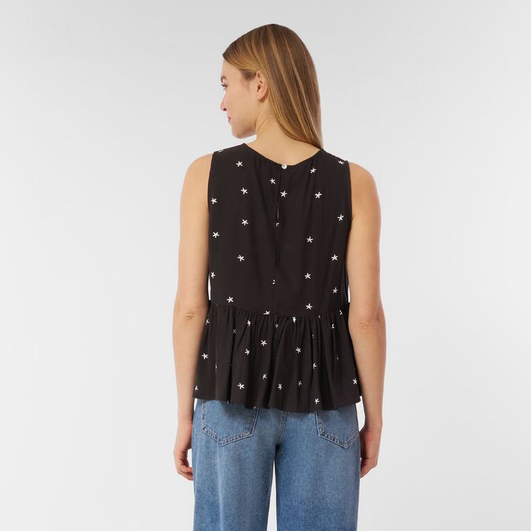 H&H Women's Side Tie Tank, Black, hi-res