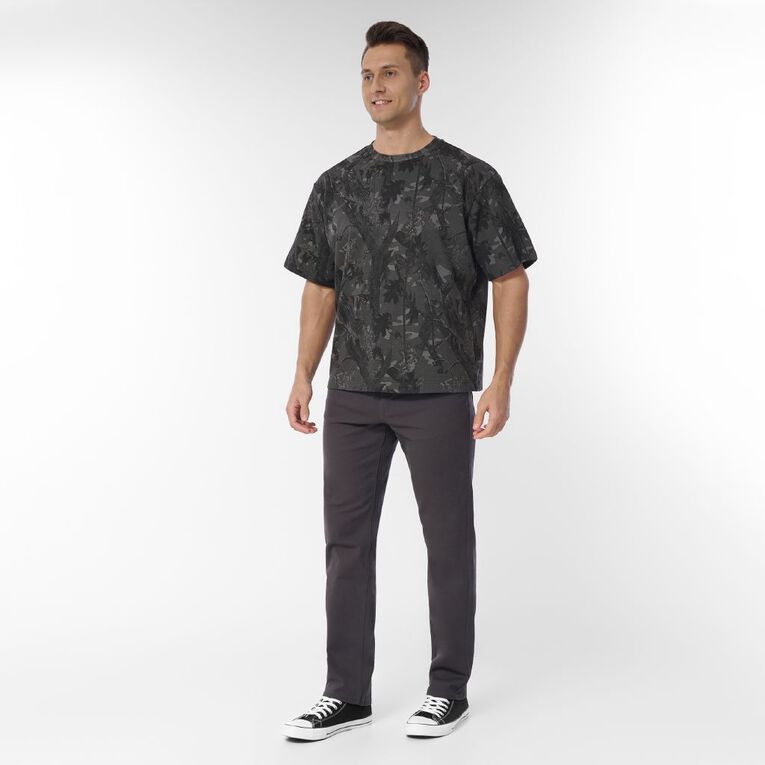 Garage Men's Boxy Tee French Terry, Black, hi-res