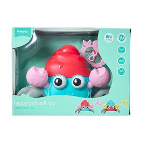 Babywise Happy Crab Pull Toy Assorted