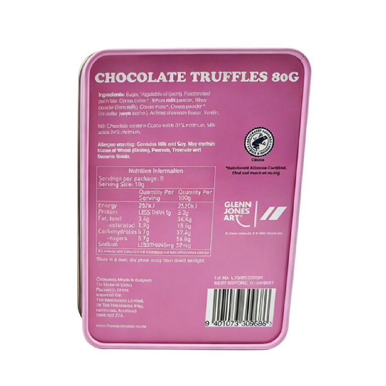 Glenn Jones Christmas Tin Choc Truffles 2A, , hi-res
