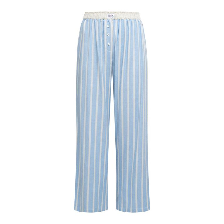 H&H Women's Boyfriend Flanelette Sleep Pants, Blue Light, hi-res