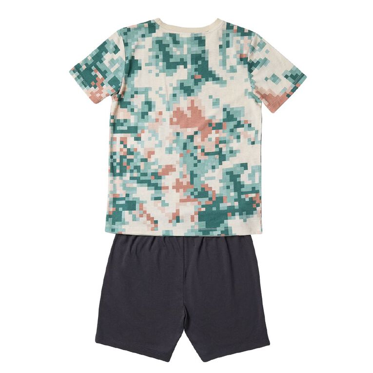 Minecraft Boys' Tee and Shorts Pyjama Set, Green Mid, hi-res