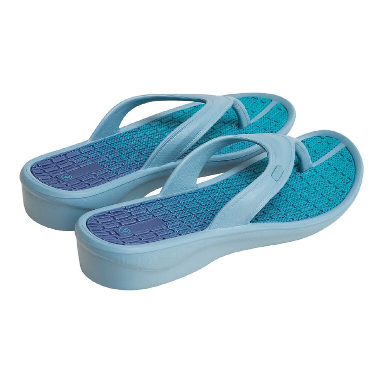 H&H Women's Sporty Jandals, Aqua, hi-res
