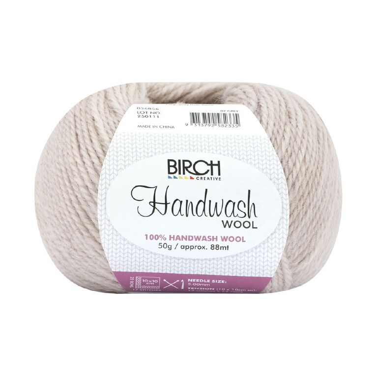 Birch 100% Handwash Wool 50G Grey, , hi-res