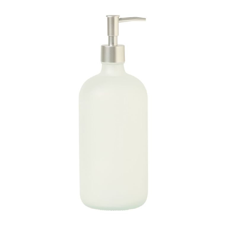 Living & Co Glass Bottle Laundry Pump Clear 1L, , hi-res