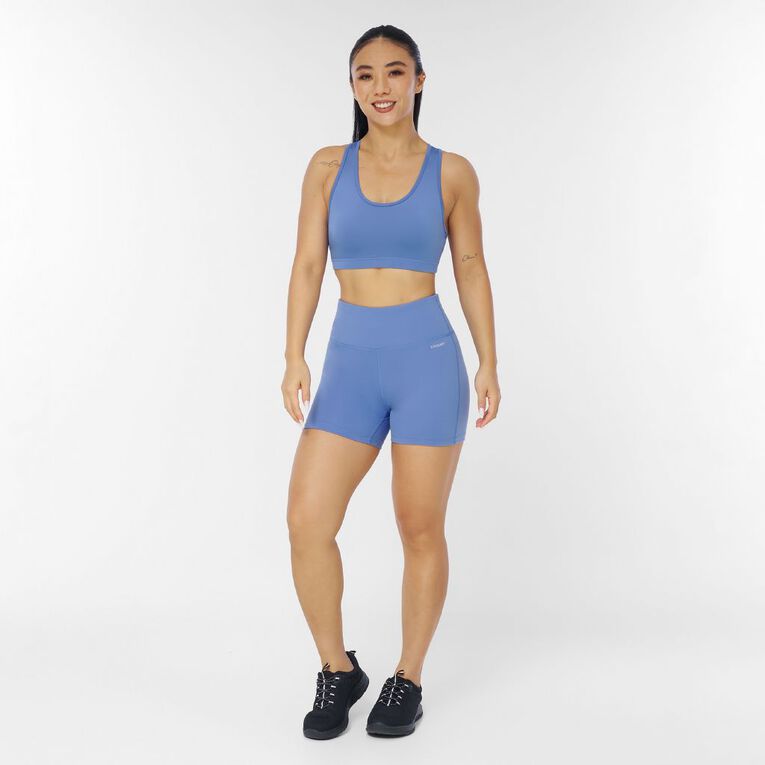 Active Intent Women's Low Impact Crop Top, Blue Mid, hi-res