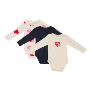 Young Original Babys' Long Sleeve Printed Bodysuit 3 Pack