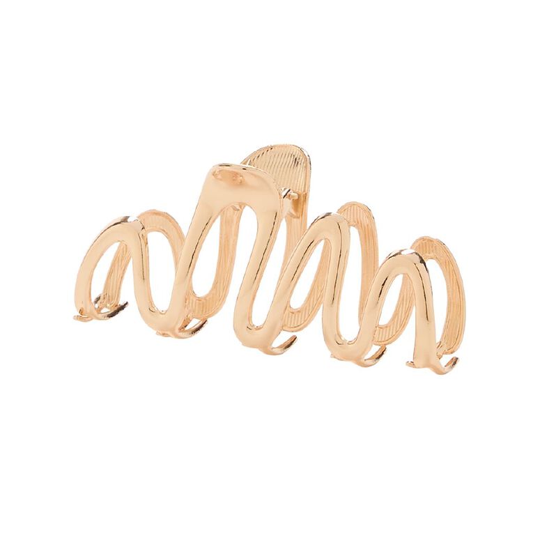 Big Gold Bow Claw Clip, , hi-res
