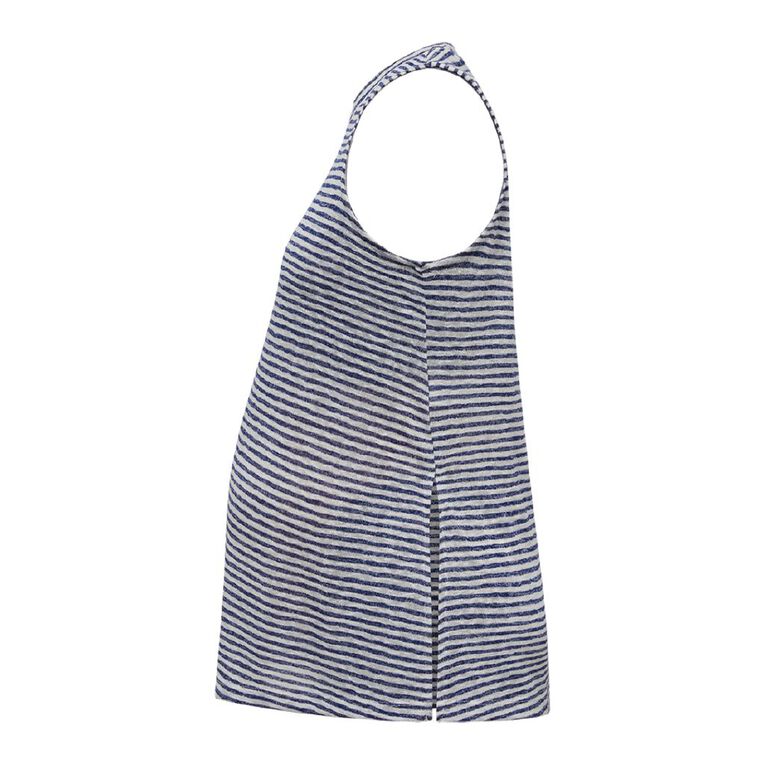 H&H Maternity Before & After Slub Tank, Blue/White, hi-res