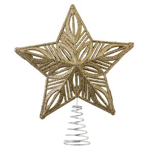 Wonderland Christmas Tree Topper Gold 20cm