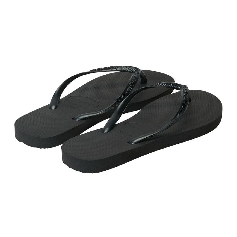 Havaianas Slim Jandals, Black, hi-res