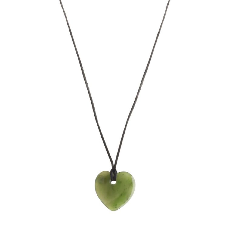 Jade Stone Heart Necklace, , hi-res