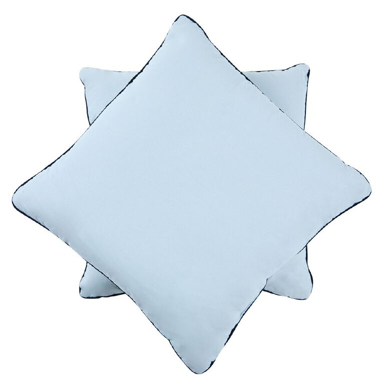 Living & Co Cushion 2 Pack Blue 43cm x 43cm, , hi-res