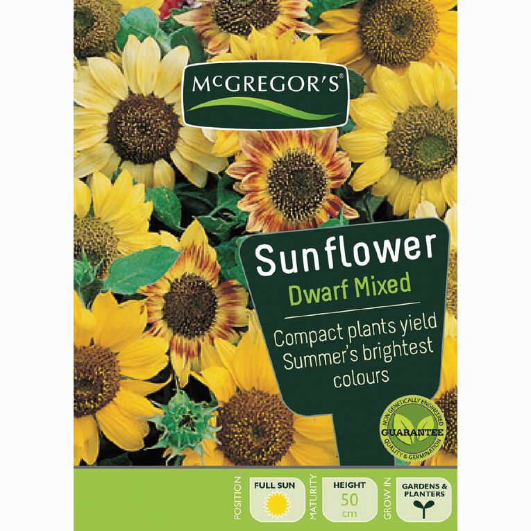 McGregor's Sunflower Dwarf Mixed Flower Seeds, , hi-res