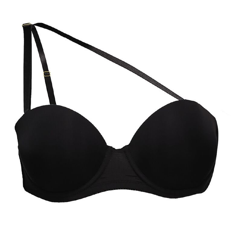 H&H Women's Strapless Bra, Black, hi-res