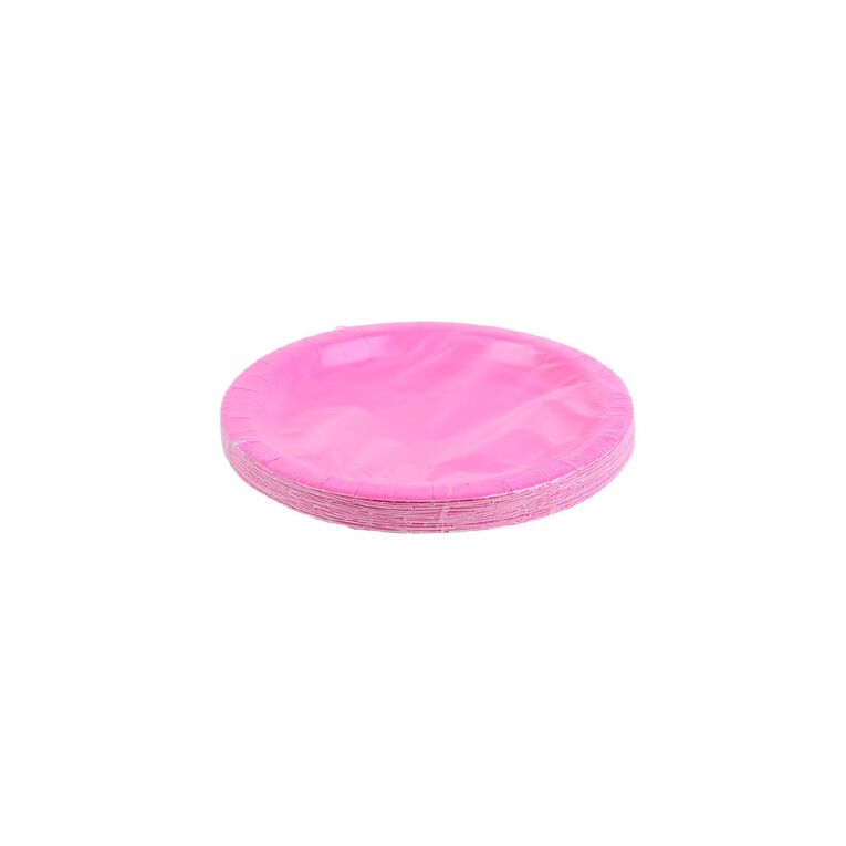 Party Inc Plate 23cm Pink 20 Pack, , hi-res