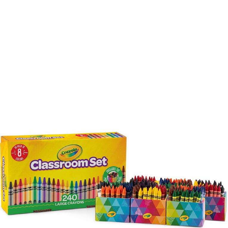 Crayola 240 Pack Large Crayon Classpack Assorted, , hi-res