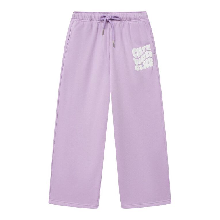 Young Original Mid Weight Wide Leg Trackpants, Purple Mid, hi-res