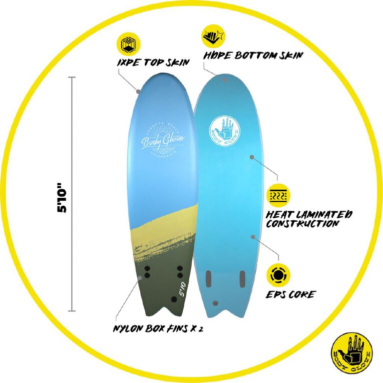 Body Glove Soft Top Surfboard 5ft10 Inch, , hi-res