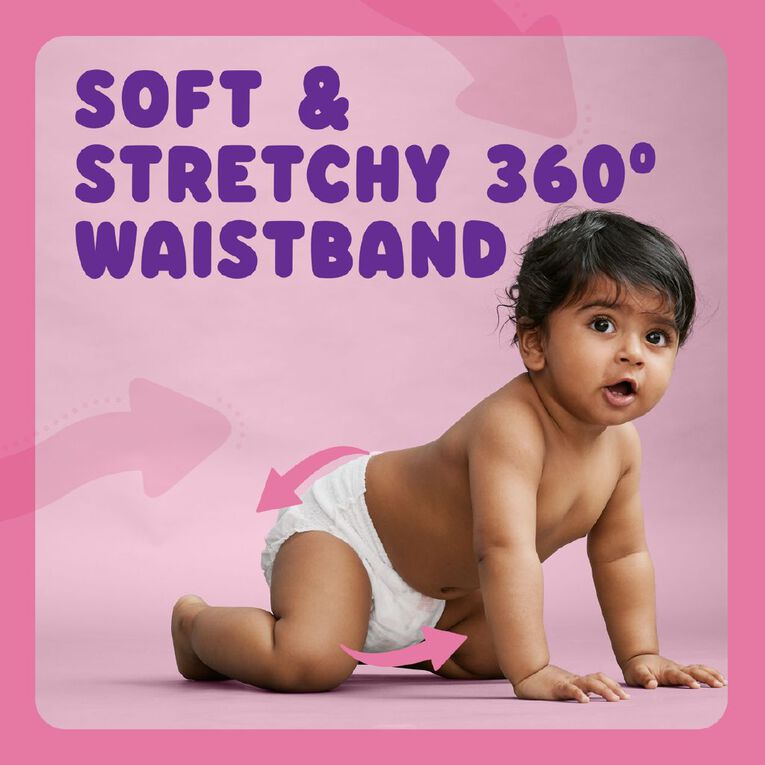 Huggies Ultra Dry Nappy Pants Toddler Girls' Size 4 9-14kg 15 Pack, , hi-res