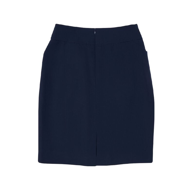 Schooltex Ladies' Classic Knee Length Skirt, Navy, hi-res