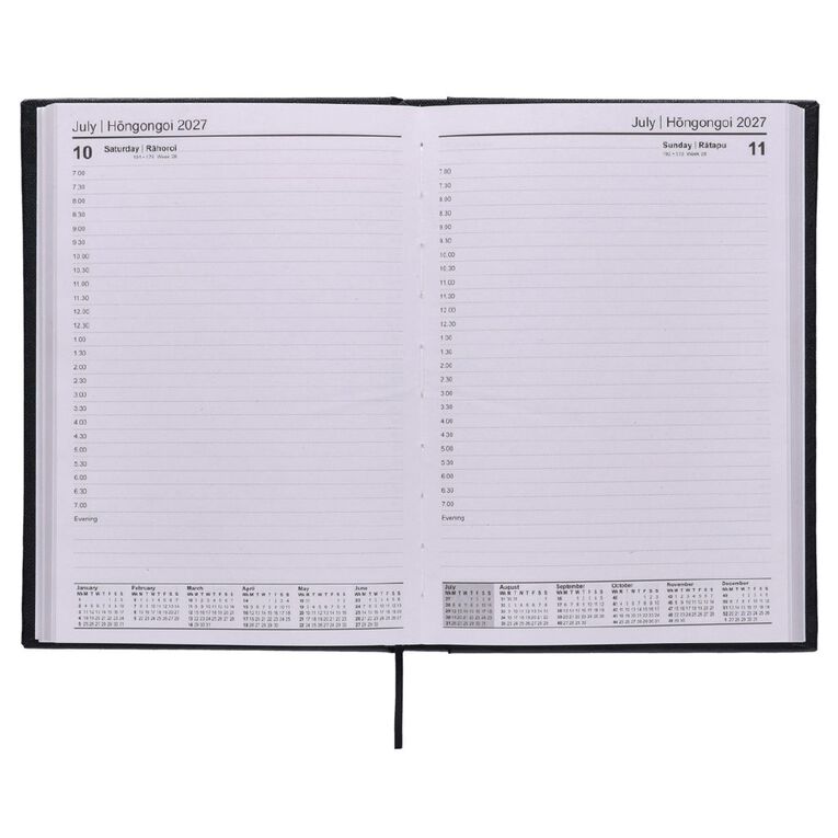 WS 2027 Diary A5 Day to Page Black, , hi-res