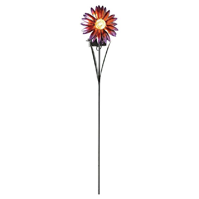 Kiwi Garden Solar Metal Flower Stake, , hi-res