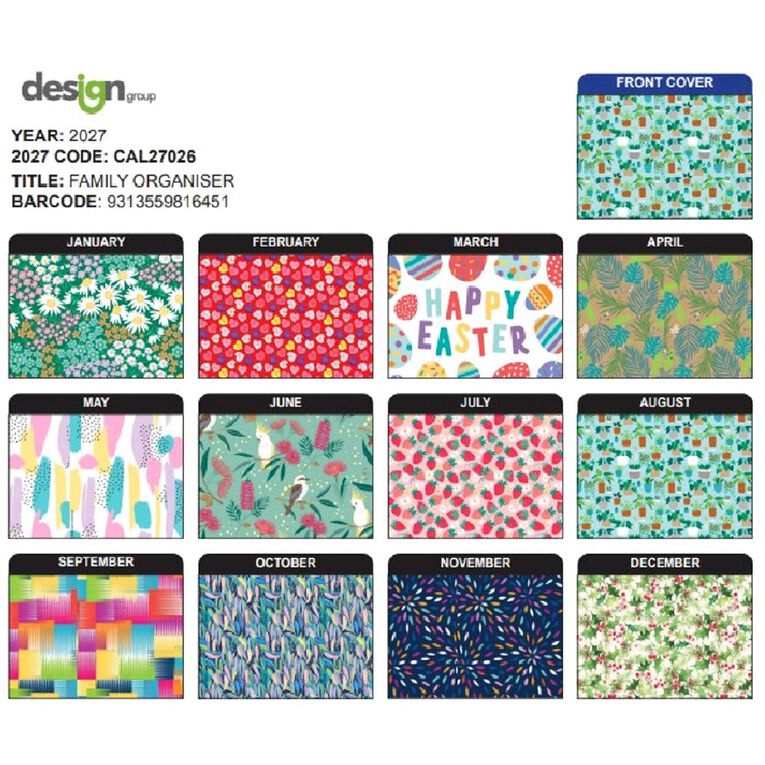 IG Design 2027 Calendar Family Organiser, , hi-res